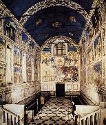 GIOTTO di Bondone The Chapel viewed towards the entrance sdg oil